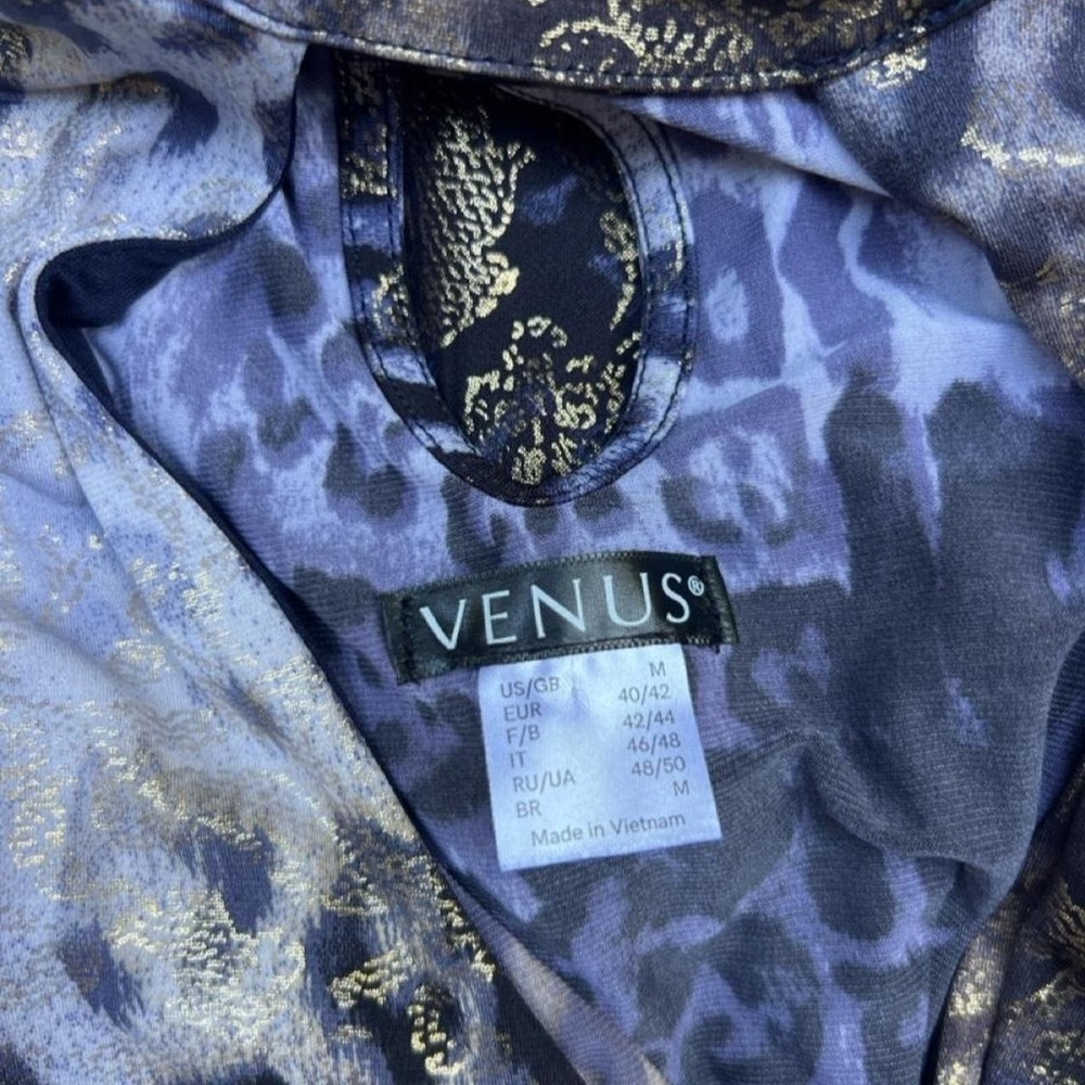 VENUS Y2K Leopard Print Gold Halter Peplum Top Size Medium Going Out - Picture 7 of 7